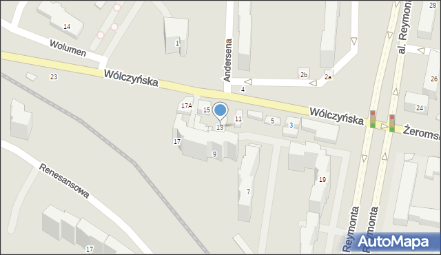 Warszawa, Wólczyńska, 13, mapa Warszawy