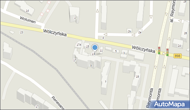 Warszawa, Wólczyńska, 13A, mapa Warszawy