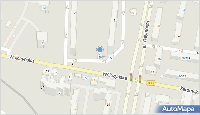 Warszawa, Wólczyńska, 2b, mapa Warszawy