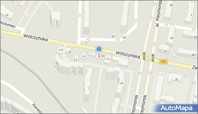 Warszawa, Wólczyńska, 5, mapa Warszawy
