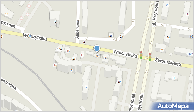 Warszawa, Wólczyńska, 5, mapa Warszawy