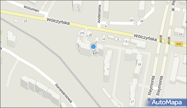 Warszawa, Wólczyńska, 9, mapa Warszawy