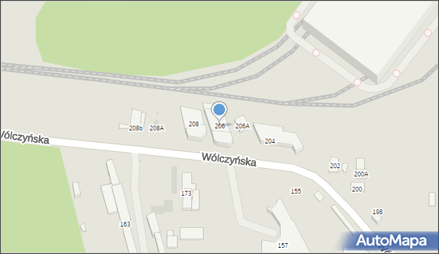 Warszawa, Wólczyńska, 206, mapa Warszawy
