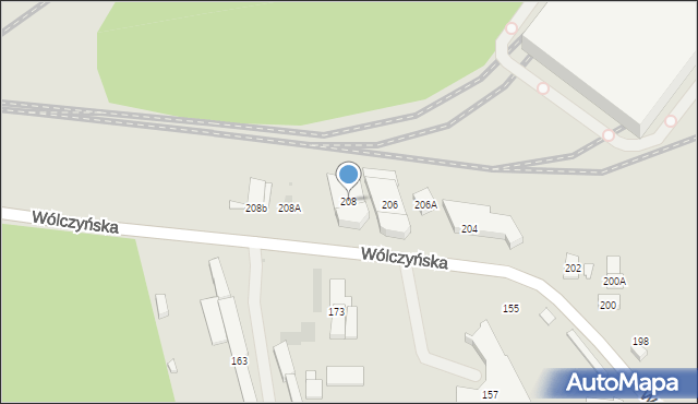 Warszawa, Wólczyńska, 208, mapa Warszawy