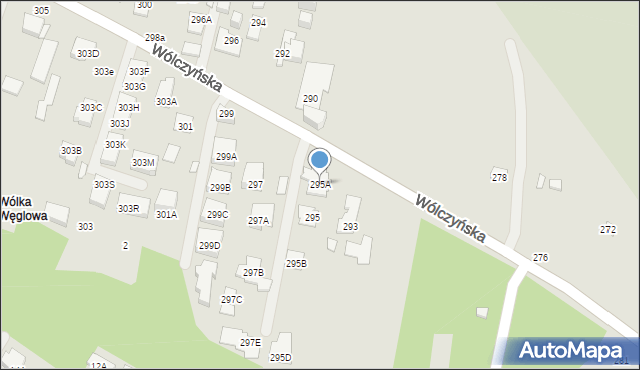 Warszawa, Wólczyńska, 295A, mapa Warszawy