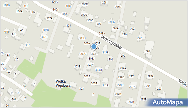 Warszawa, Wólczyńska, 303H, mapa Warszawy