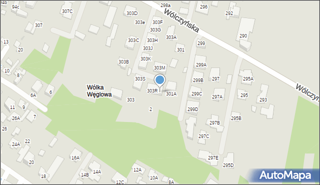 Warszawa, Wólczyńska, 303P, mapa Warszawy