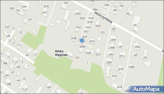 Warszawa, Wólczyńska, 303S, mapa Warszawy