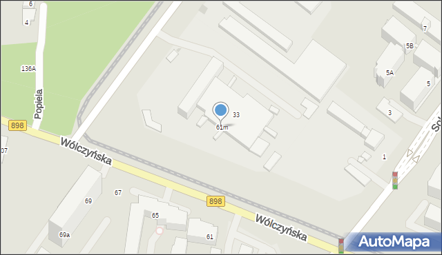 Warszawa, Wólczyńska, 61m, mapa Warszawy