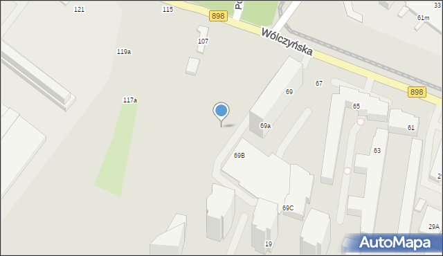 Warszawa, Wólczyńska, 67, mapa Warszawy