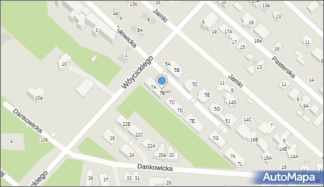 Warszawa, Wóycickiego Kazimierza, 7B, mapa Warszawy