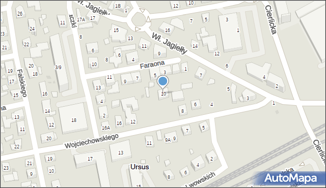 Warszawa, Wojciechowskiego Stanisława, 10, mapa Warszawy