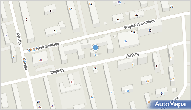 Warszawa, Wojciechowskiego Stanisława, 39, mapa Warszawy