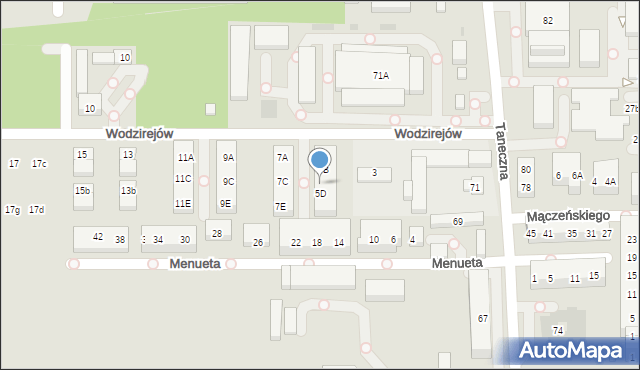 Warszawa, Wodzirejów, 5C, mapa Warszawy