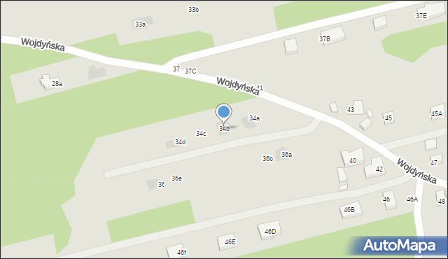 Warszawa, Wojdyńska, 34b, mapa Warszawy