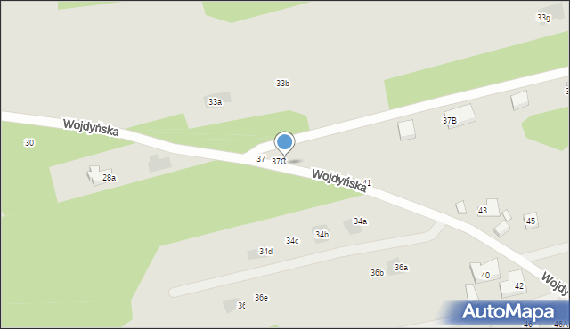 Warszawa, Wojdyńska, 37D, mapa Warszawy