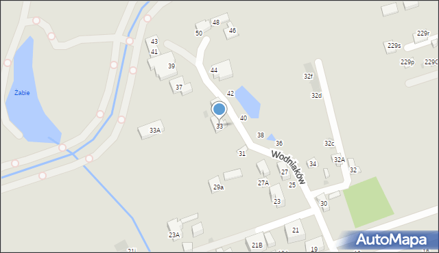 Warszawa, Wodniaków, 33, mapa Warszawy