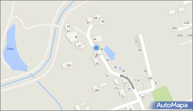 Warszawa, Wodniaków, 35, mapa Warszawy