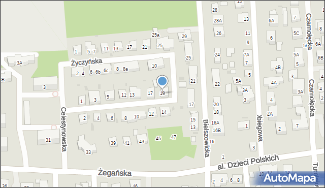 Warszawa, Wodyńska, 19, mapa Warszawy