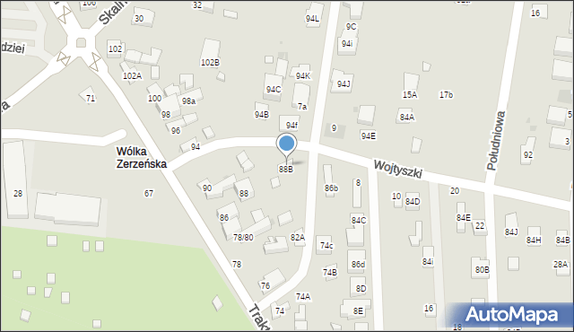 Warszawa, Wojtyszki Wacława, 4, mapa Warszawy