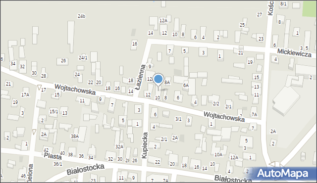 Wasilków, Wojtachowska, 10/1, mapa Wasilków