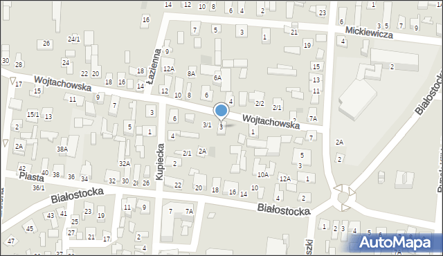 Wasilków, Wojtachowska, 3, mapa Wasilków