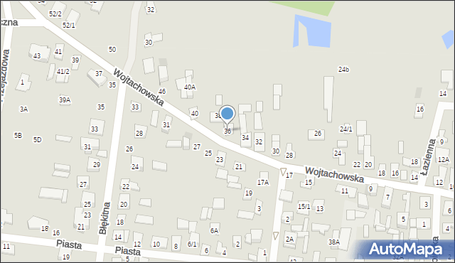 Wasilków, Wojtachowska, 36, mapa Wasilków