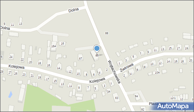 Wasilków, Wojtachowska, 65, mapa Wasilków