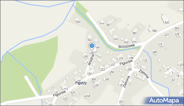 Wieprz, Wodna, 141, mapa Wieprz