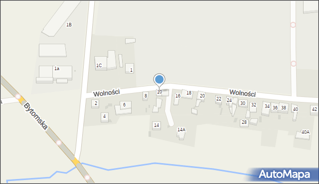 Wieszowa, Wolności, 10, mapa Wieszowa