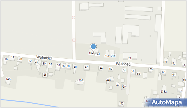 Wieszowa, Wolności, 19b, mapa Wieszowa