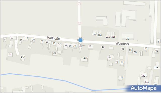 Wieszowa, Wolności, 40, mapa Wieszowa