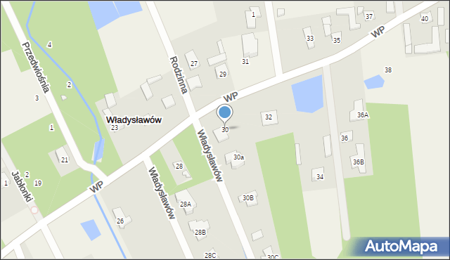 Władysławów, Wojska Polskiego, 30, mapa Władysławów