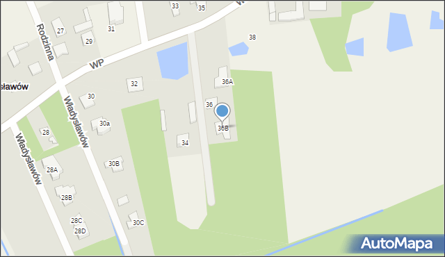 Władysławów, Wojska Polskiego, 36B, mapa Władysławów