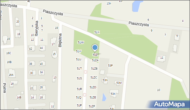 Władysławów, Wojska Polskiego, 51Z, mapa Władysławów