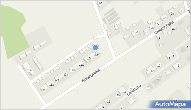 Włoszakowice, Wolsztyńska, 10a, mapa Włoszakowice