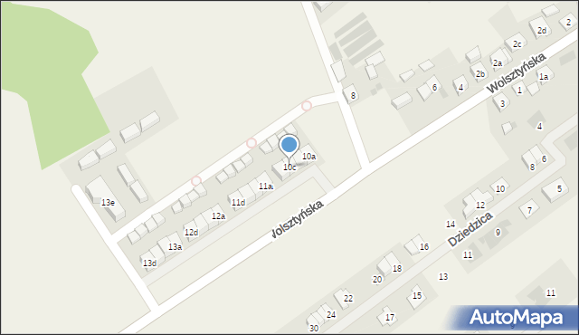 Włoszakowice, Wolsztyńska, 10c, mapa Włoszakowice