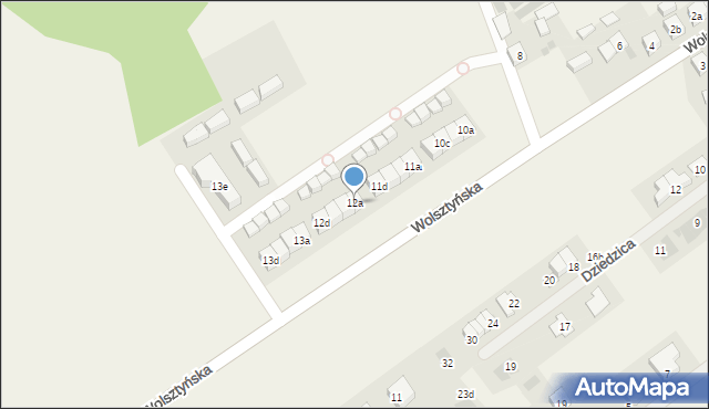 Włoszakowice, Wolsztyńska, 12a, mapa Włoszakowice