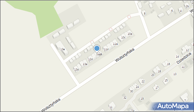 Włoszakowice, Wolsztyńska, 12b, mapa Włoszakowice