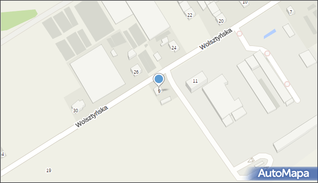 Włoszakowice, Wolsztyńska, 9, mapa Włoszakowice