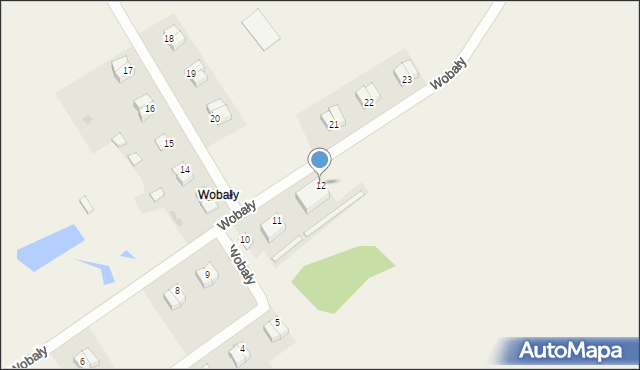 Wobały, Wobały, 12, mapa Wobały