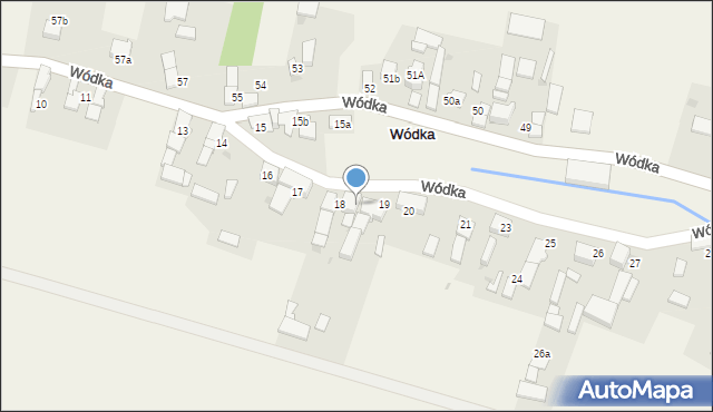 Wódka, Wódka, 18a, mapa Wódka