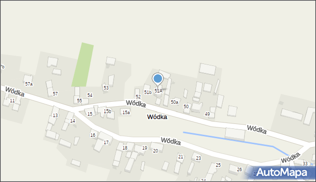 Wódka, Wódka, 51A, mapa Wódka