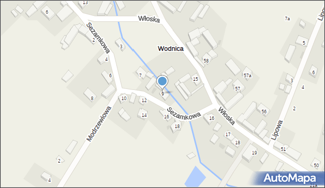 Wodnica, Wodnica, 11, mapa Wodnica