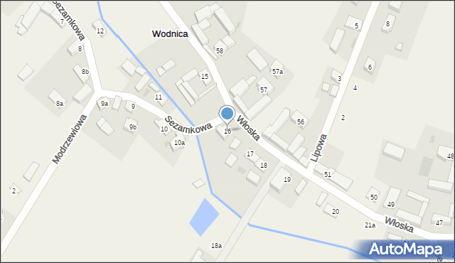 Wodnica, Wodnica, 16, mapa Wodnica