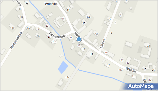 Wodnica, Wodnica, 17, mapa Wodnica