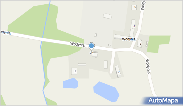Wodynia, Wodynia, 2A, mapa Wodynia