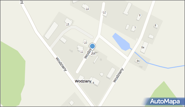 Wodziany, Wodziany, 16A, mapa Wodziany