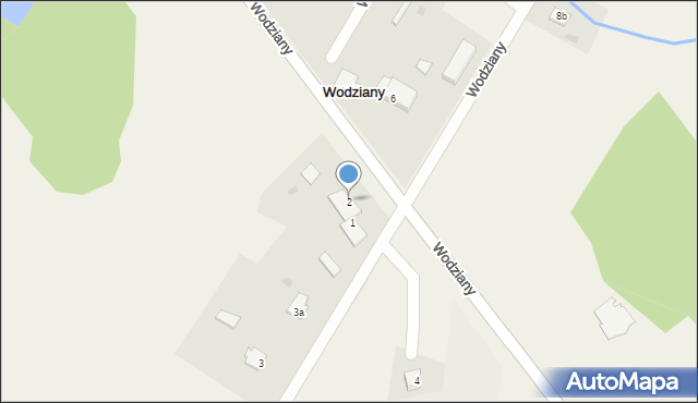 Wodziany, Wodziany, 2, mapa Wodziany