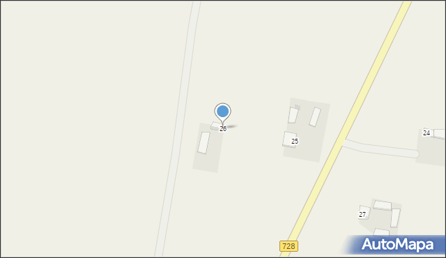 Wodziczna, Wodziczna, 26, mapa Wodziczna